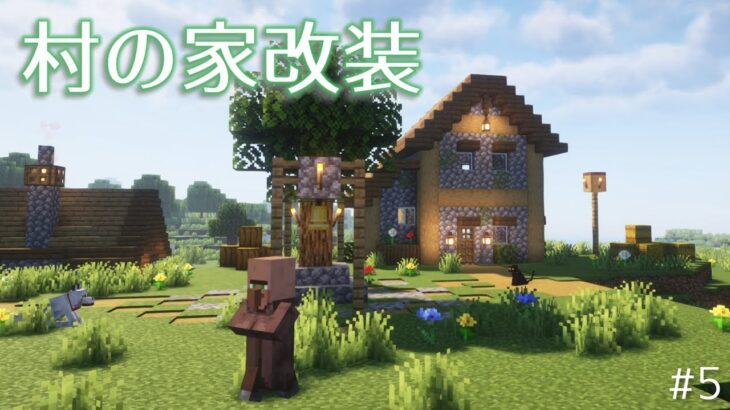 【Minecraft】あおクラ#5　村の家の建築や改装