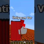 Minecraft’ta Tüm Dünya Magma !! #shorts