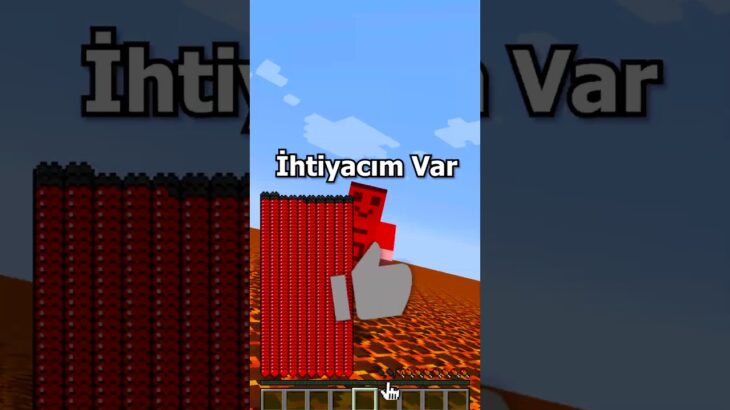 Minecraft’ta Tüm Dünya Magma !! #shorts