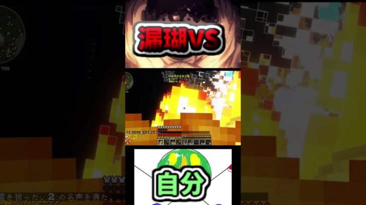 漏瑚VS自分 #マイクラ #ゲーム #mod #マインクラフト#shorts