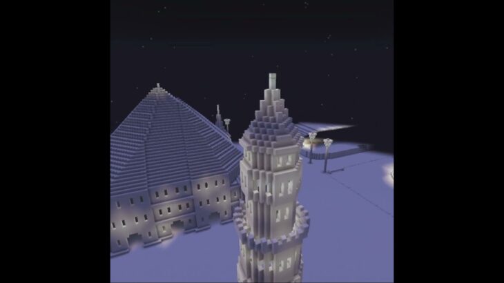 雪の夜　マイクラ #マイクラ建築 #minecraft #マインクラフト
