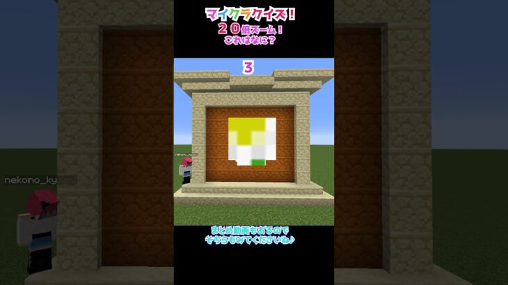 【マイクラクイズ】２０倍ズーム！これは何？　#shorts  #minecraft #マイクラ #ゲーム実況 #マイクラ #ゲーム実況 #女性ゲーム実況者 #vtuber #クイズ