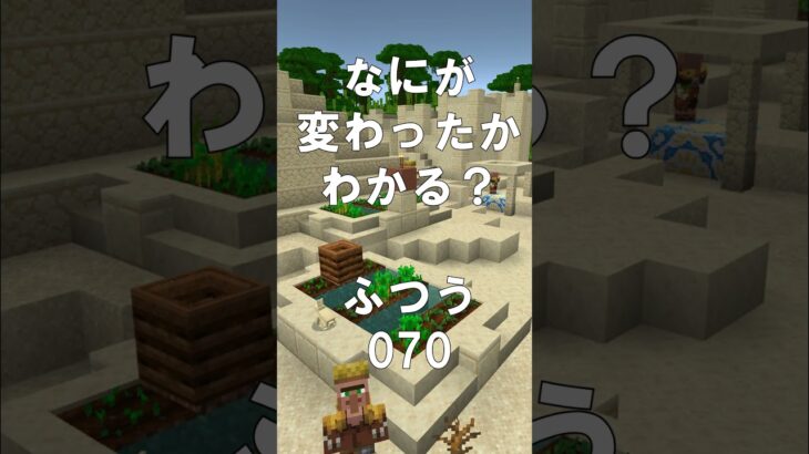 マインクラフトでマイクイズ！なにがかわったかわかる？アハ体験で脳トレ間違い探し（ふつう）070 #shorts #マイクラ #マインクラフト #minecraft #マインクラフトでマイクイズ