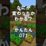 マインクラフトでマイクイズ！なにがかわったかわかる？アハ体験で間違い探し（かんたん）071  #shorts #マイクラ #マインクラフト #minecraft #マインクラフトでマイクイズ