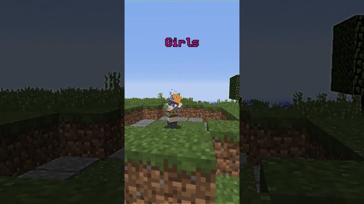 Girls vs Boys TRAPS in MINECRAFT #minecraft #shorts