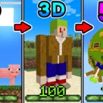 Minecraft 5D世界太厲害！維度越來越高『從2D到5D』的麥塊世界生存，看到一堆不可思議的畫面..？