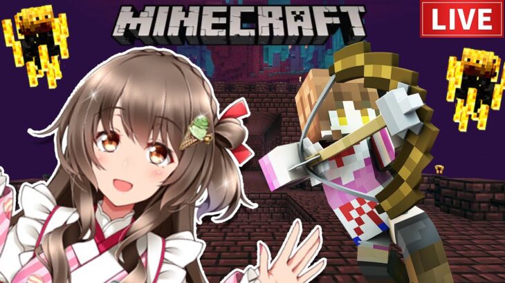 【マイクラ】ネザー要塞にいくぞー！ウィザスケの頭とお宝をゲットだ【毎週日曜日はMinecraft生放送】