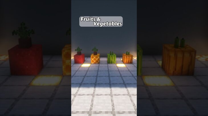 Minecraft Build hacks ┃Fruits & Vegetables 🔨🔨🔨 Part71 フルーツ&野菜 アイデア建築 #shorts #fyp #minecraft