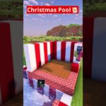Minecraft Christmas Themed Pool🎅💦 #shorts