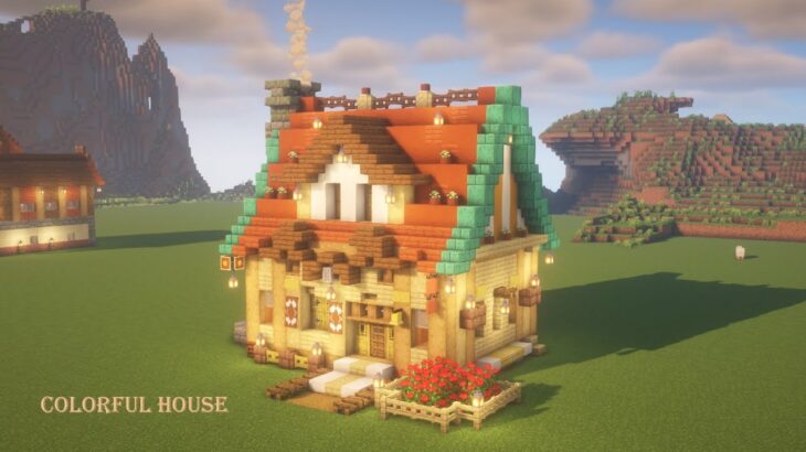 [マイクラ建築]かわいいお家の作り方 [Minecraft][tutorial]How to build a house