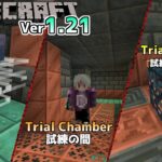 【マイクラ情報】Ver1.21 【Trial Chamber/試練の間】関連の新機能がついに実験で実装!! Java版マインクラフト・スナップショット 23w45a 今後のアップデート情報
