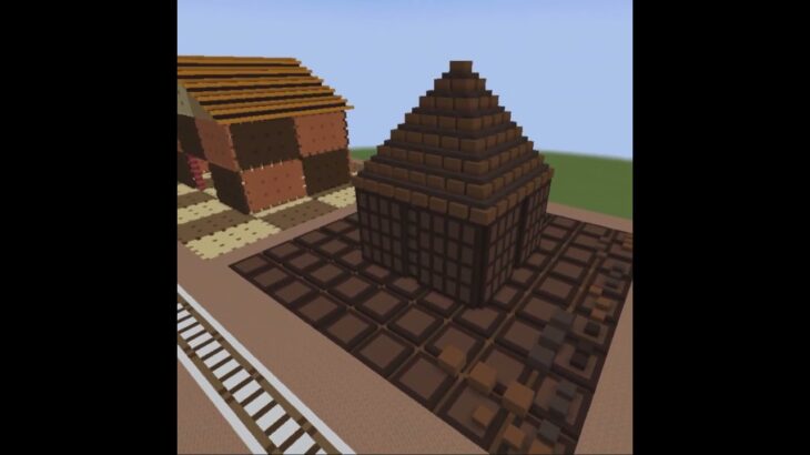 お菓子の村のお菓子の家　マイクラ #minecraft #マインクラフト #マイクラ建築