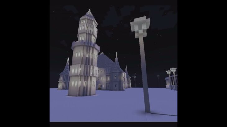 雪の夜　マイクラ #マイクラ建築 #minecraft #マインクラフト