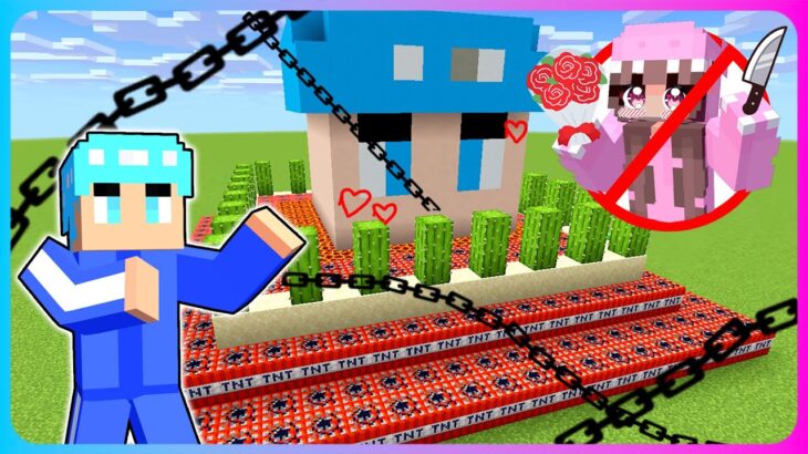 ヤバい女子ファン vs 最強セキュリティーハウスマインクラフト👱‍♀️💖【マイクラ / Minecraft 】