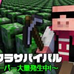 【4日目】ちょっとだけマイクラサバイバル＃クリーパー大量発生中【おおはらMEN視点】