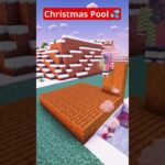 Minecraft Christmas Themed Swimming Pool💦🎅 #shorts