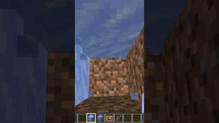 【マイクラ】海外でバズっていた氷漬けにされた魚を作ってみた【Minecraft Mini Build】 #shorts