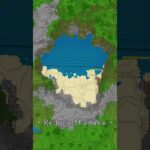 湖の水を端っこから全部水抜きするタイムラプス【Minecraft】【#Shorts】