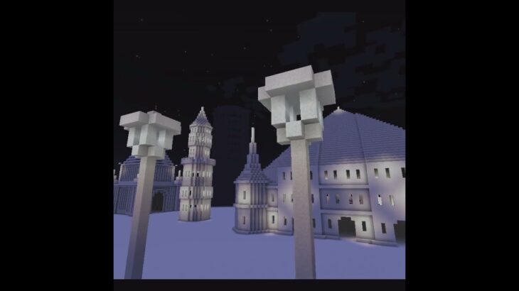 雪の夜　マイクラ #マイクラ建築 #minecraft #マインクラフト