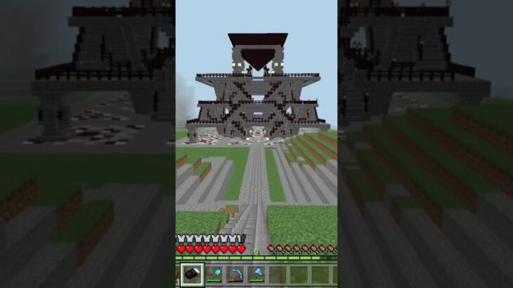 巨大建築の現在の全景がこちら。増築する予定。 #巨大建築 #マイクラ実況 #マイクラ #マインクラフト #minecraft