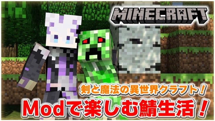 【 #minecraft  #雑談 】剣と魔法の世界！Mod入れて遊ぶぞー！！【 新人VTuber 】