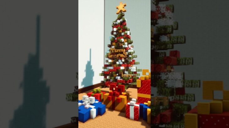 【マイクラ建築】クリスマスツリーとプレゼント #shorts #マイクラ #クリスマス #マイクラ建築 #minecraft #マインクラフト