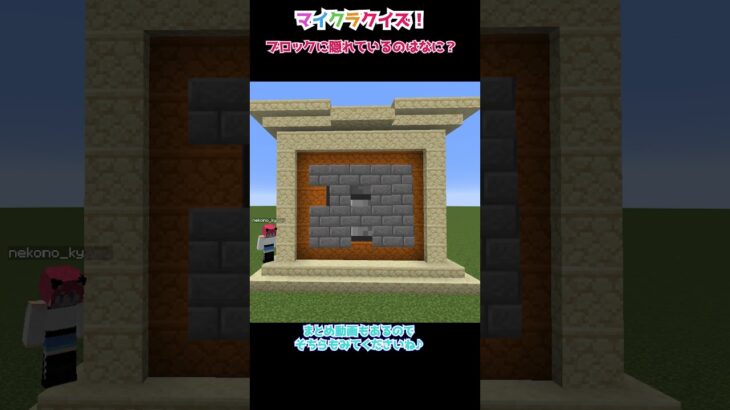 【マイクラ】ブロックに隠れてるのは何？　#shorts  #minecraft #マイクラ #ゲーム実況 #マイクラクイズ #ゲーム実況 #女性ゲーム実況者 #vtuber #クイズ