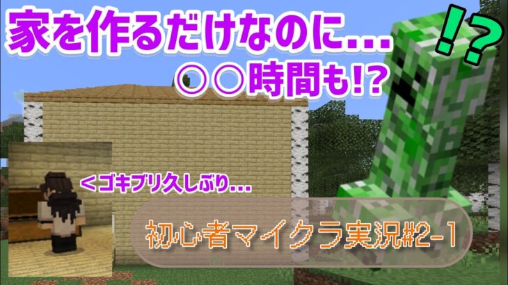 【マインクラフト】家を作るのに◯◯時間もかかったらしいです…【初心者マイクラ実況】