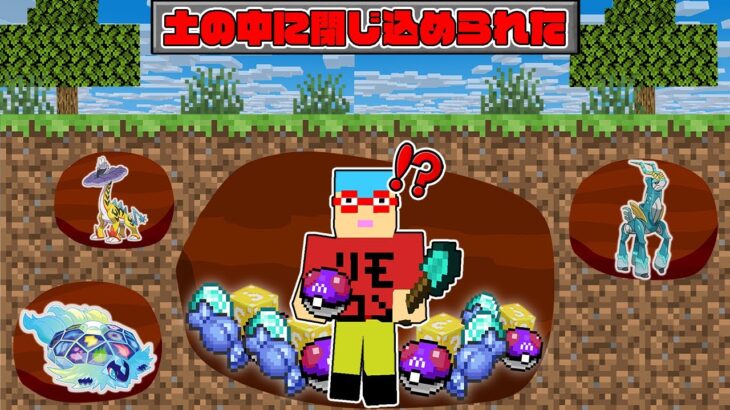 【マイクラ】土の中から出たら死ぬ世界で『藍の円盤ポケモン』を捕まえまくるサバイバルしたら凄すぎた！？