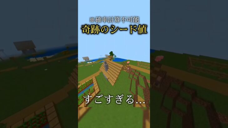 100000年に一度の神シード値#minecraft #マイクラ #マインクラフト #衝撃のマイクラ