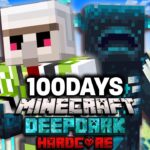【マイクラ100days】Minecraft ディープダークの世界で100日間ハードコアサバイバルに挑戦してみた結果・・・！？【Minecraft】