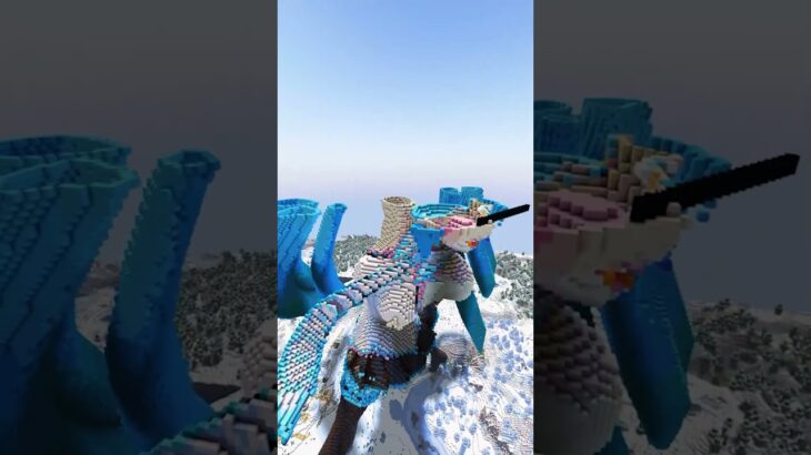 Anonymous M / Hatsune Miku 3D build in Minecraft ! 🎧 #shorts