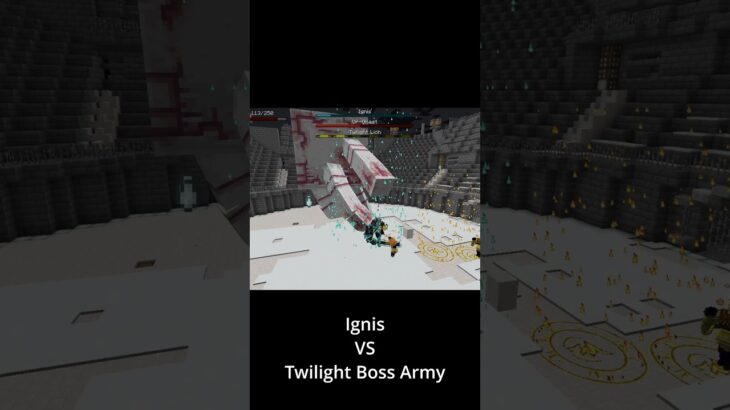 Ignis vs Twilight Mod Boss Army! Minecraft Mob Battle! #shorts #minecraft #マインクラフト