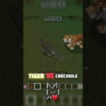 Tiger vs Crocodile fight in minecraft🧐#minecraft #shorts