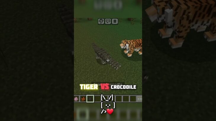 Tiger vs Crocodile fight in minecraft🧐#minecraft #shorts