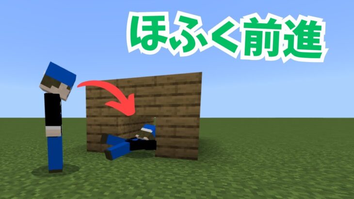 【マイクラ統合版】コマンド１つ！ほふく前進！？