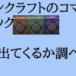 マインクラフトのコマンドブロック全部出てくるか調べてみた！