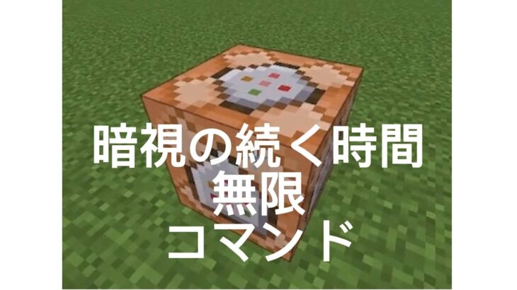 マインクラフト　コマンド　暗視の効果の続く時間をを無限にする方法！