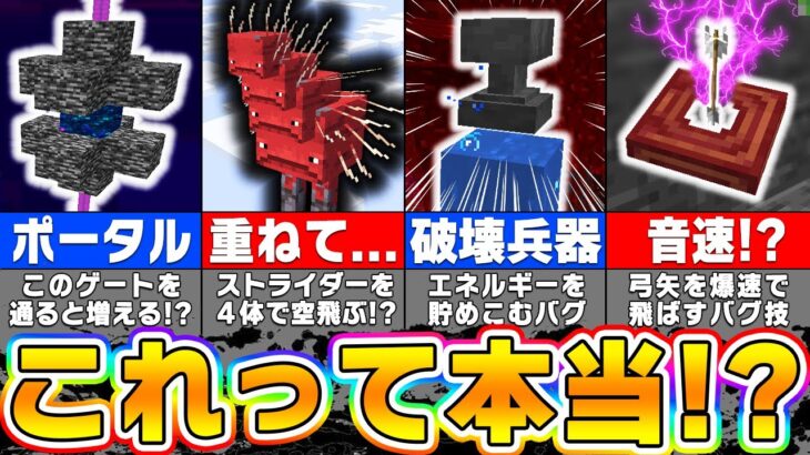 【マイクラ】嘘？本当？100%おかしいバグ裏技を検証したら予想外すぎたｗｗｗ【まいくら・マインクラフト】