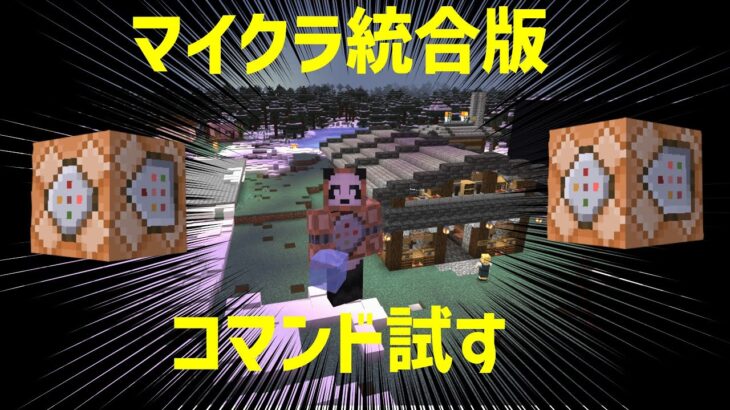 【マイクラ統合版】コマンドの練習するよ！パンダ君【マインクラフト・Minecraft】