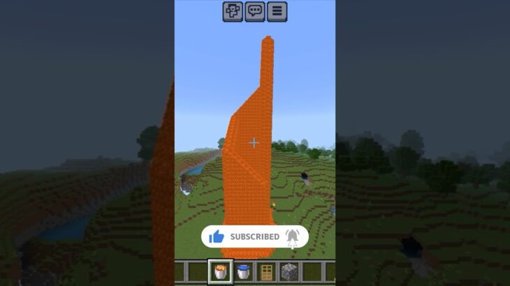 【マインクラフト】マグマと水で建築　Minecraft build🤯 #shorts