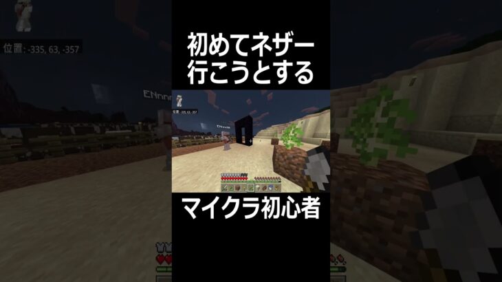 マイクラ初心者がネザー行こうとしたらまさかの･･･【Minecraft】 #shorts