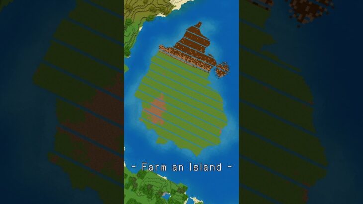 島を丸ごと畑にしちゃうタイムラプス【Minecraft】【#Shorts】