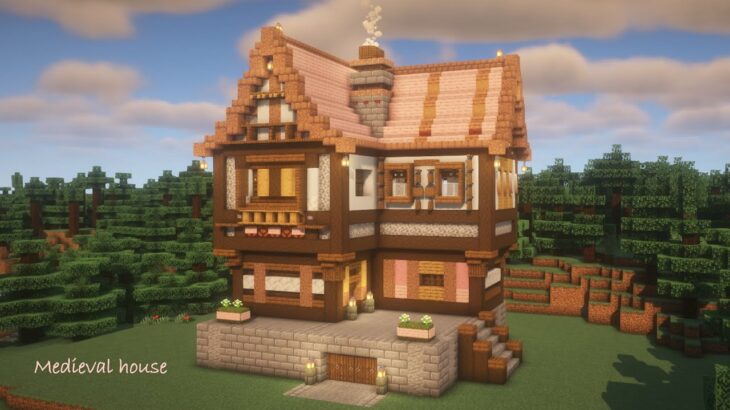 [マイクラ建築]中世ファンタジーハウスの作り方 おしゃれな拠点[Minecraft][tutorial]How to build a fantasy house