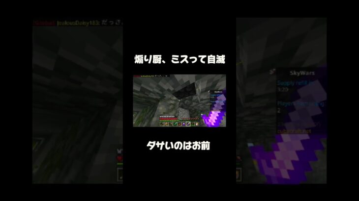 煽り厨、煽りまくって自滅【マイクラ】 #マイクラ #minecraft #マインクラフト #うざい #ダサい