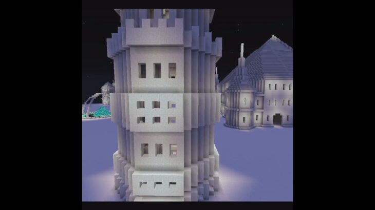 雪の夜　マイクラ #マイクラ建築 #minecraft #マインクラフト