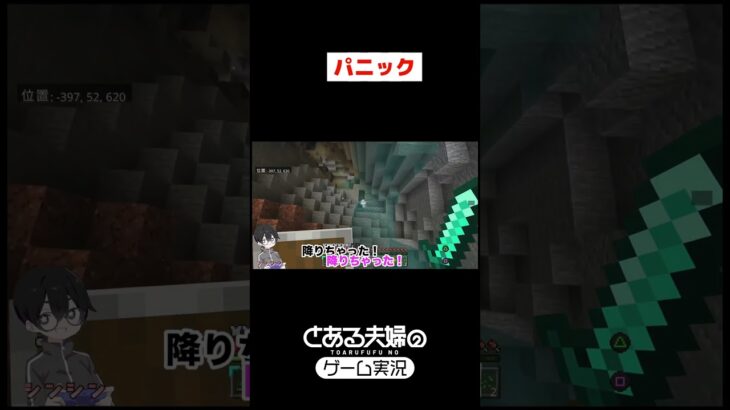 敵に遭遇しパニックになる妻💀 #minecraft #マイクラ #マインクラフト #ゲーム実況 #ps4 #nintendoswitch