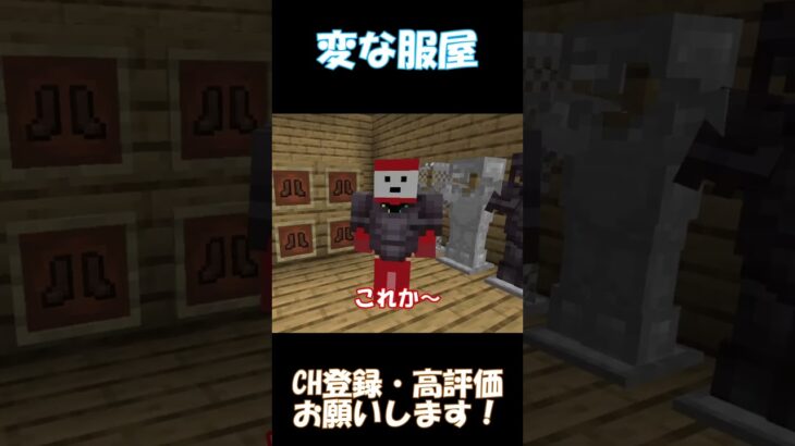 初めて行く服屋がちょっと変【マインクラフト】#shorts