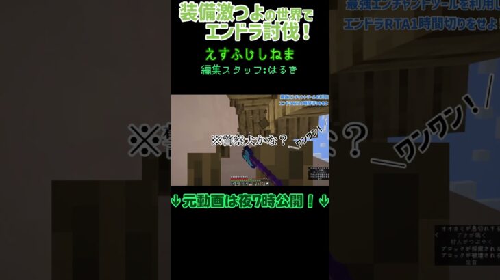 ダイヤエンチャントツールが使える世界でエンドラ討伐！【マインクラフト】 #shorts