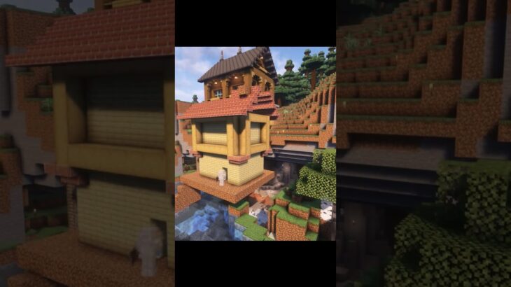 【マイクラ】木と石を上手に使ってお洒落な家を建ててみた！